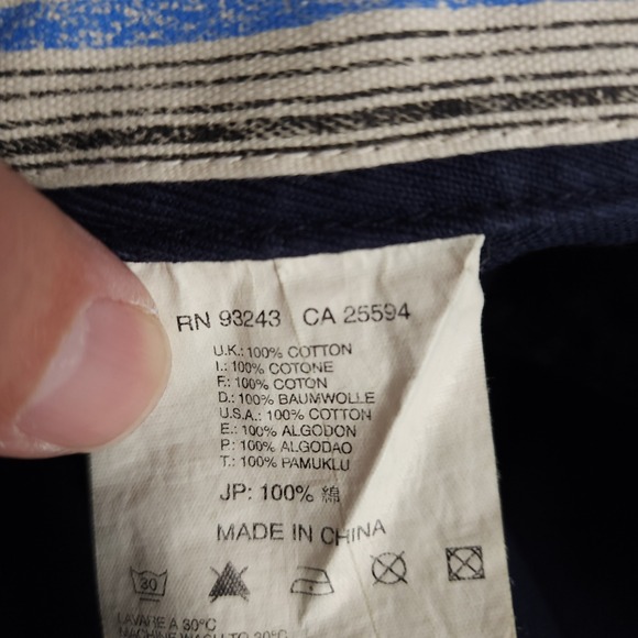 DIESEL Navy Blue Wide Leg Sailor Pants Contrast Stitch Size 26 - Picture 9 of 10